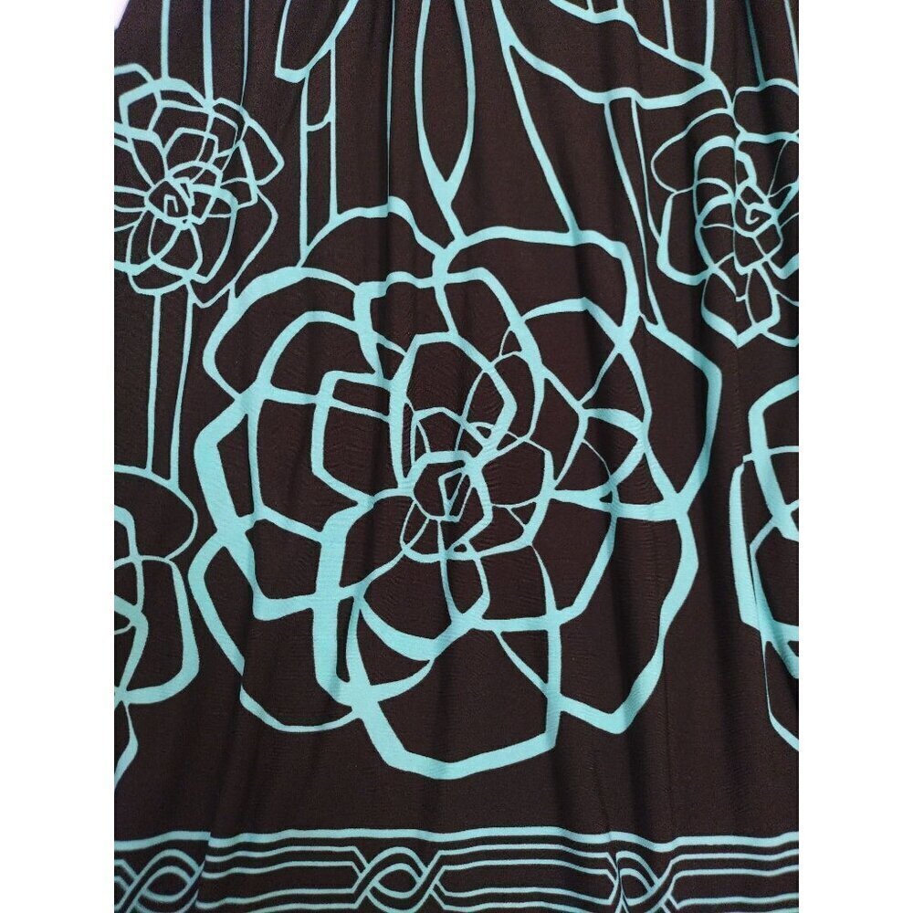R&K Originals Floral Patterned Dress V-Neckline Belted Waist Womens Size 16. - Picture 6 of 8